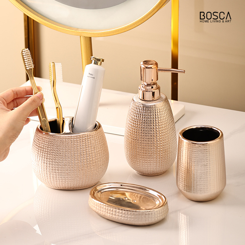 Jual Bosca Living - Carley Bathroom Set 4 in 1 / Peralatan Mandi Set ...