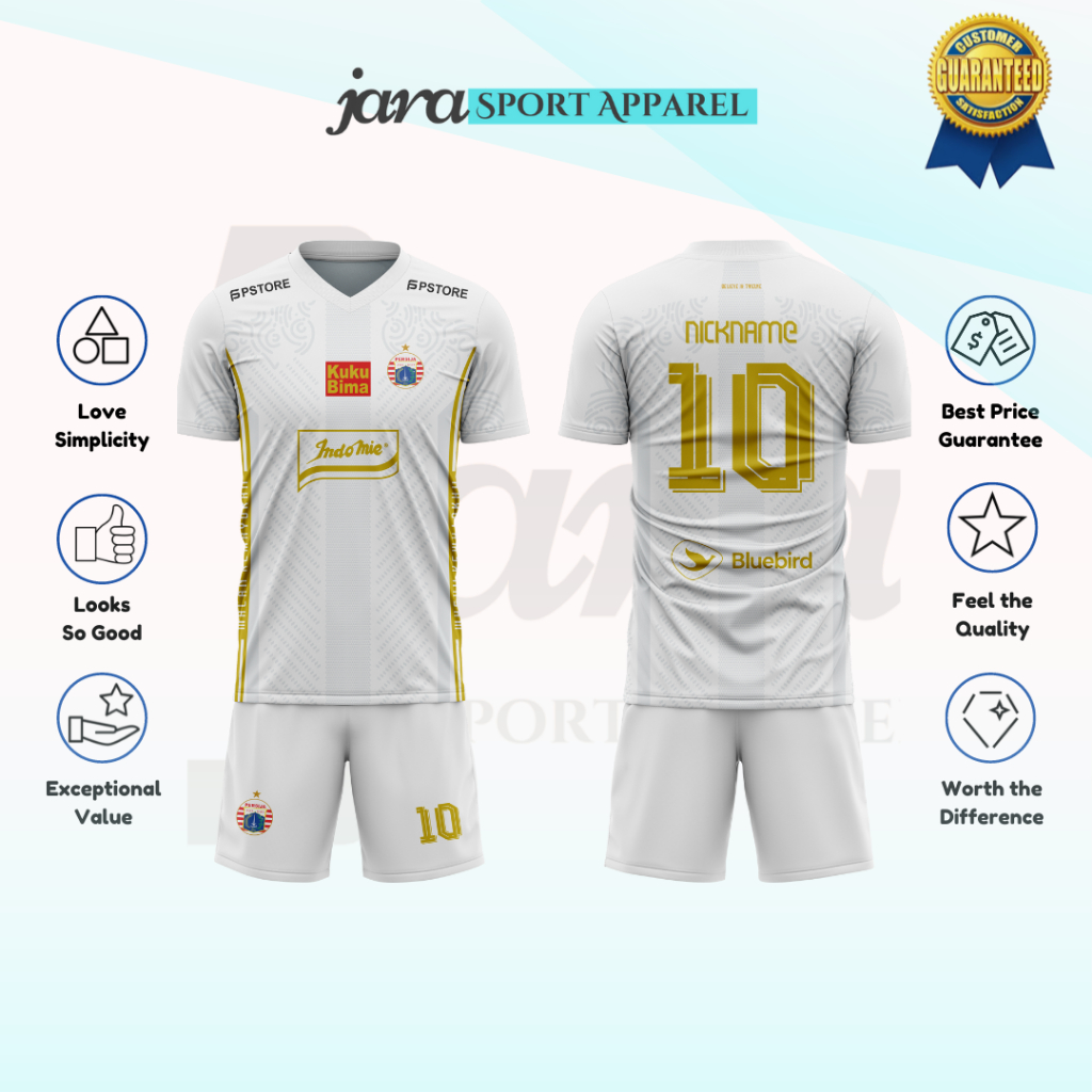 Jual Jersey Persija Jakarta Away Custom Nama Full Printing