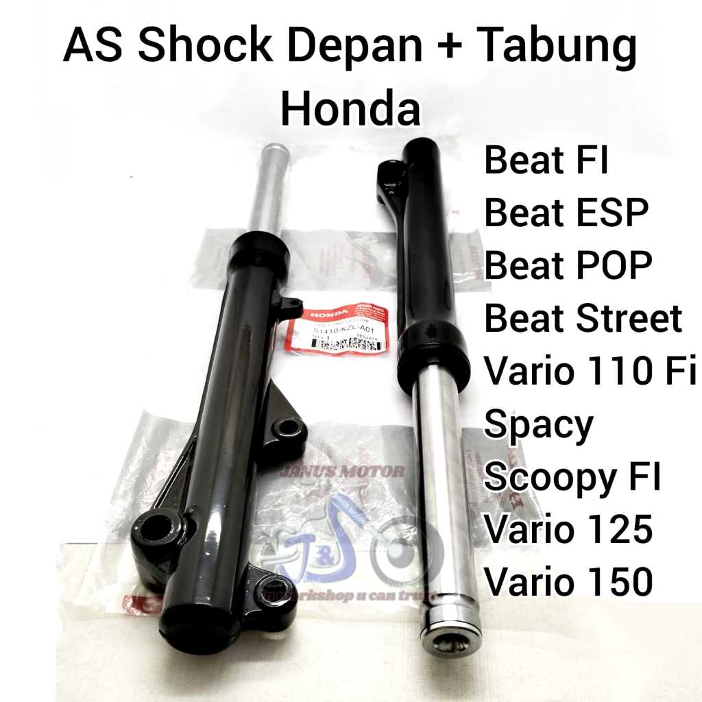 Jual As Shock Depan + Tabung set Honda Beat FI Vario 110 125 Scoopy ...