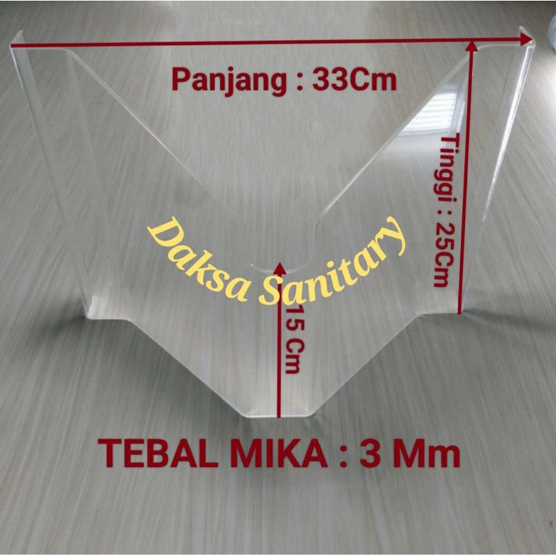Jual Akrilik Mica Urine Protector Toto U57/M, Skat Urine/toilet ...
