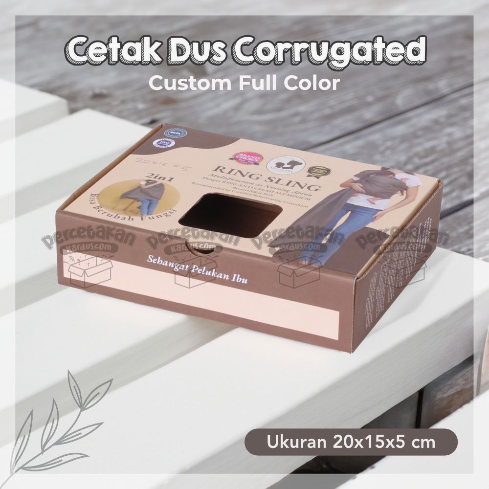 Jual Box Custom Cetak Dus Corrugated 20x15x5 cm min 100 pcs FULL COLOR ...