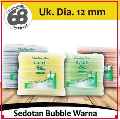 Sedotan Bubble Boba 12 mm Netto 150 Gram