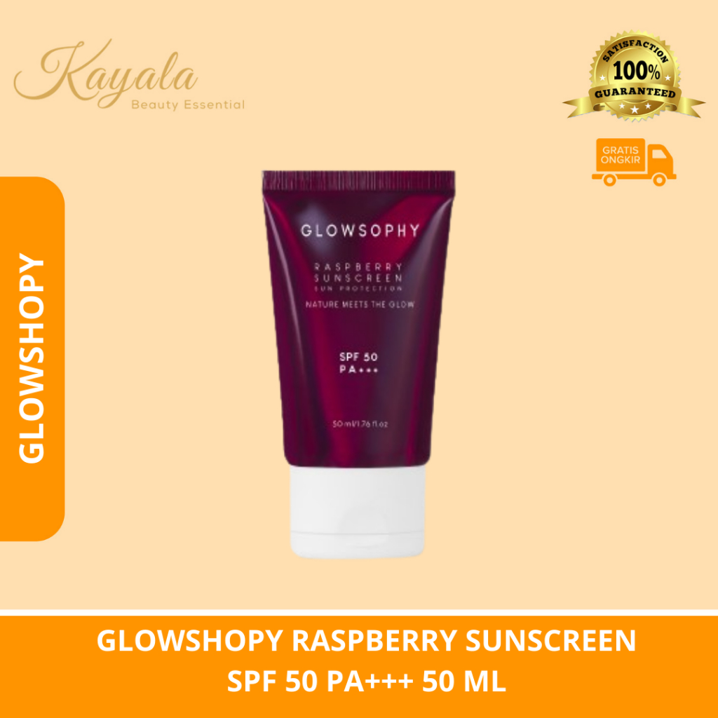 Jual GLOWSHOPY RASPBERRY SUNSCREEN SPF 50 PA+++ 50 ML | Shopee Indonesia