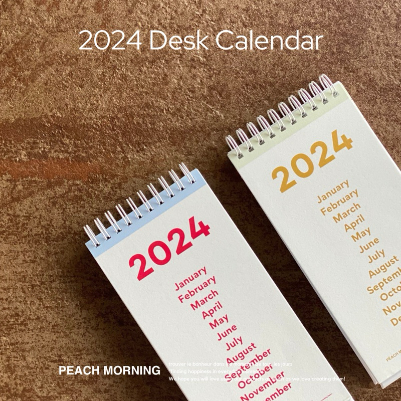 Jual 2024 Desk Calendar by PEACH MORNING (with Indonesia Public