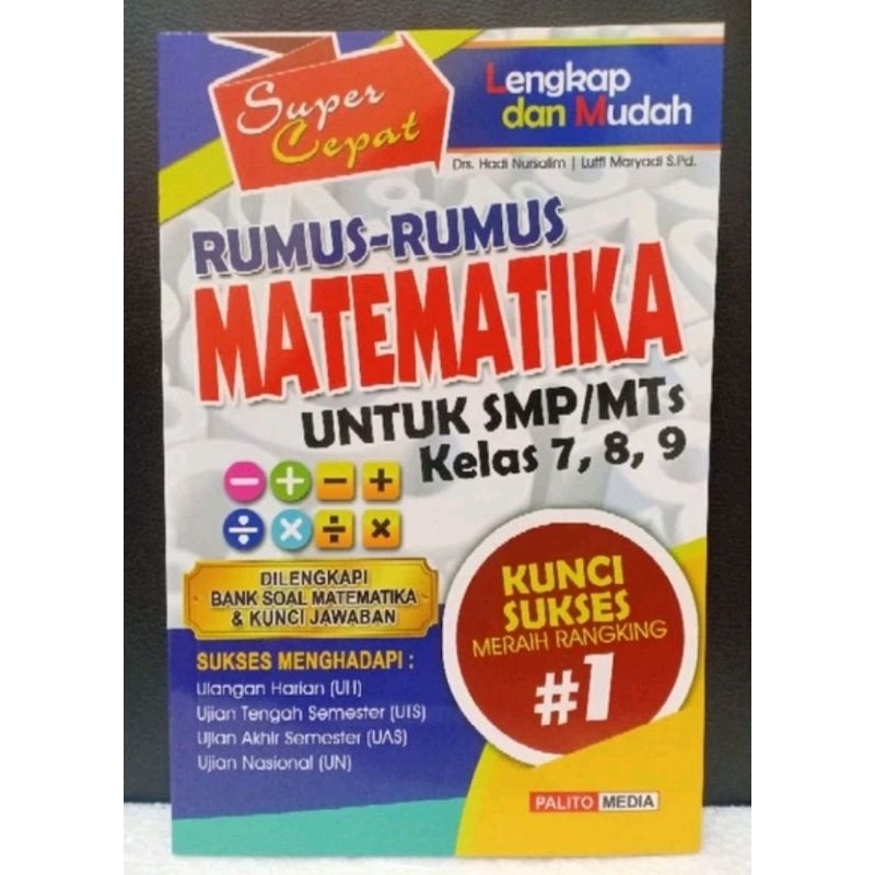 Jual Super Cepat Rumus-Rumus Matematika SMP/MTs Kelas 7,8,9 | Shopee ...