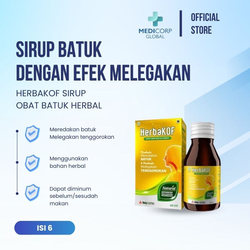 Jual Herbakof Sirup Obat Batuk Herbal Melegakan Tenggorokan Ml Shopee Indonesia