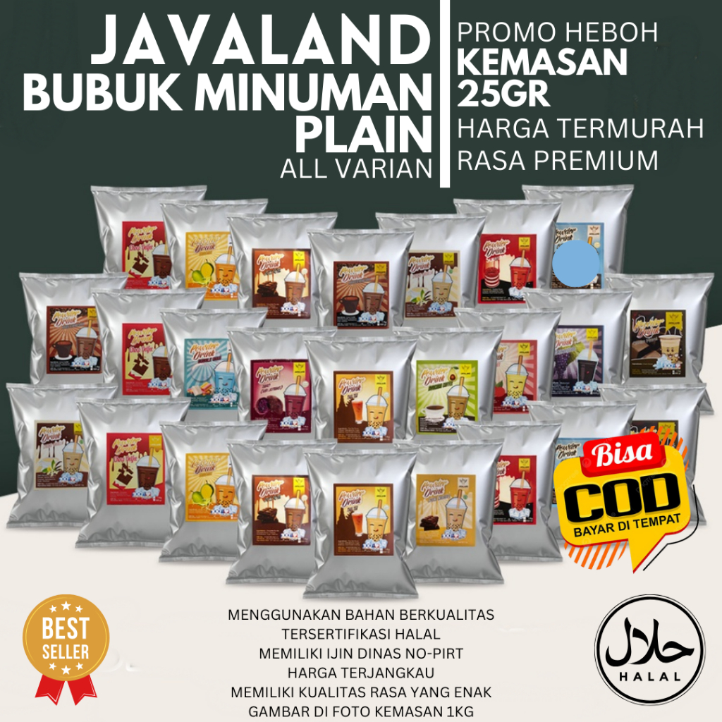 Jual Javaland Plain Bubuk Minuman Rasa Kekinian Aneka Rasa 25gr ...