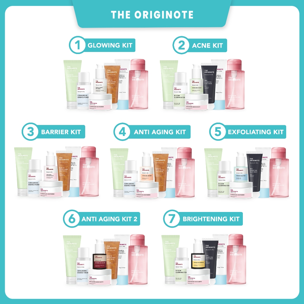 Jual SPECIAL BUNDLE 7in1 The Originote KIT : ACNE KIT, GLOWING KIT