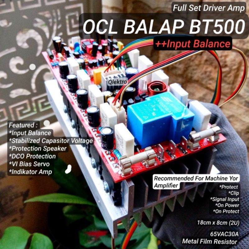 Jual Fullset Driver OCL BALAP BT500 + Input Balance |Amplifier | Shopee