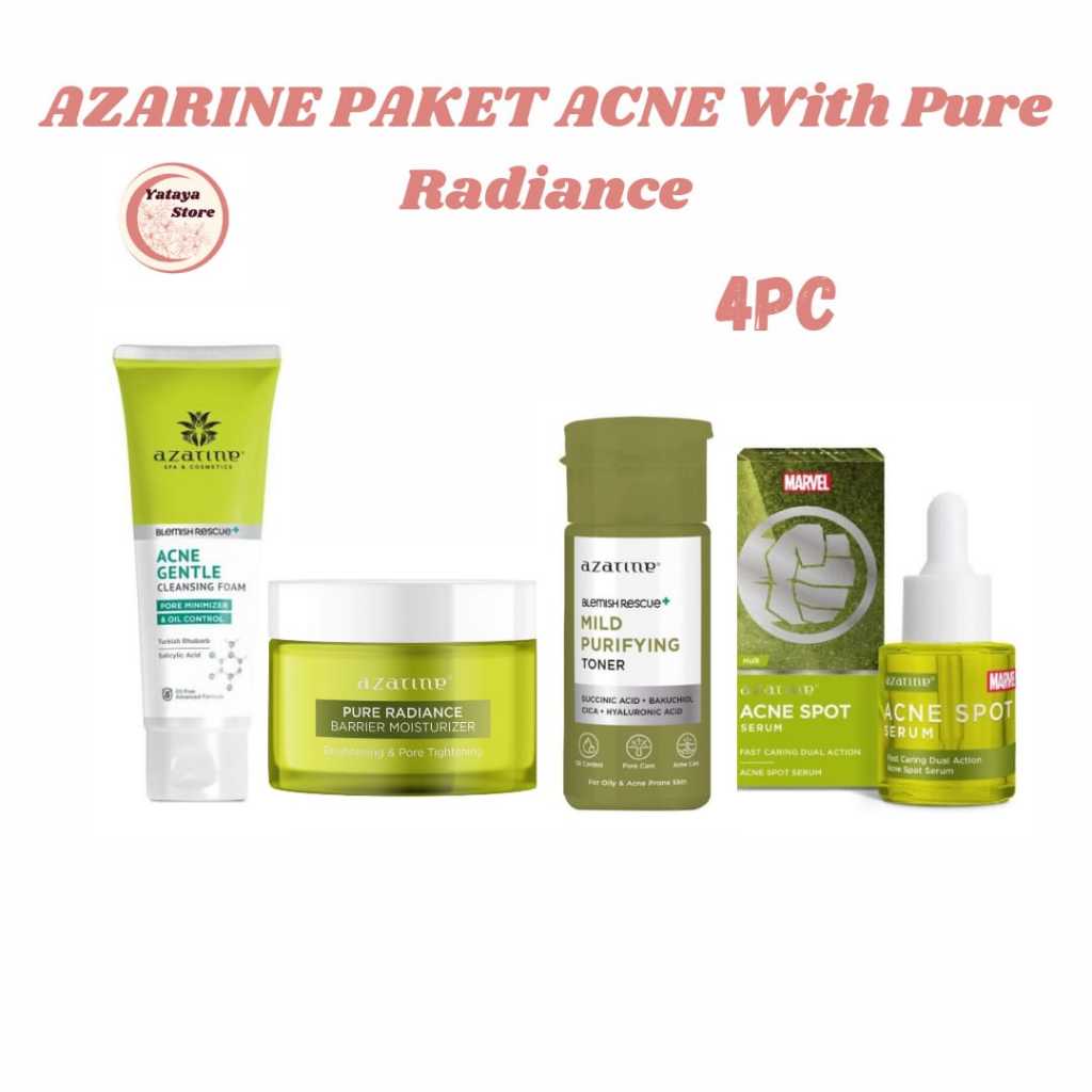 Jual AZARINE PAKET ANTI ACNE 4PC 1005 ORIGINAL | Shopee Indonesia