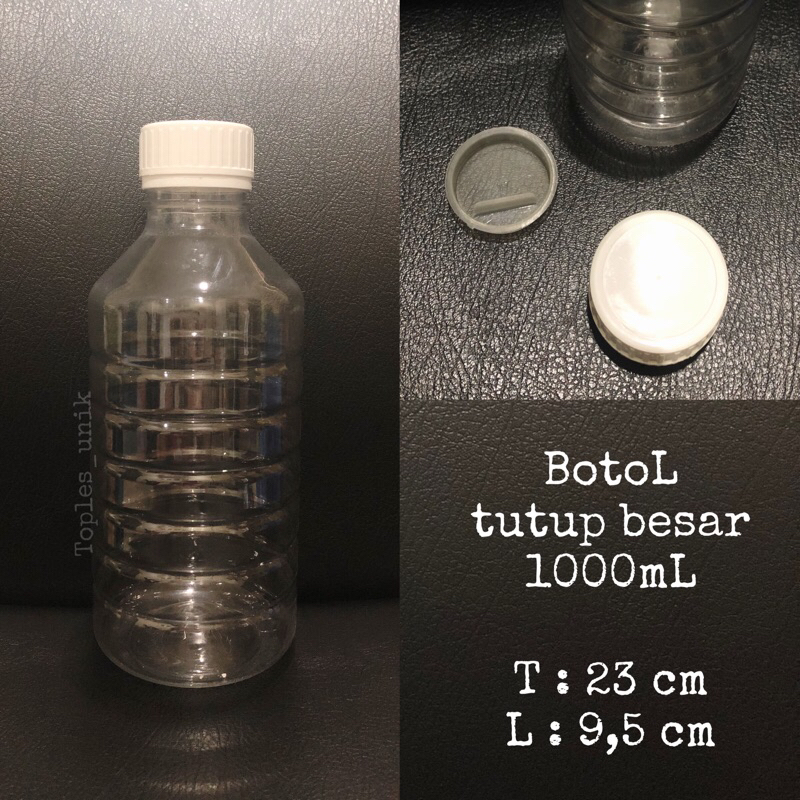 Jual [50pcs] botol tutup besar 1000ml | Botol minuman | Botol madu ...