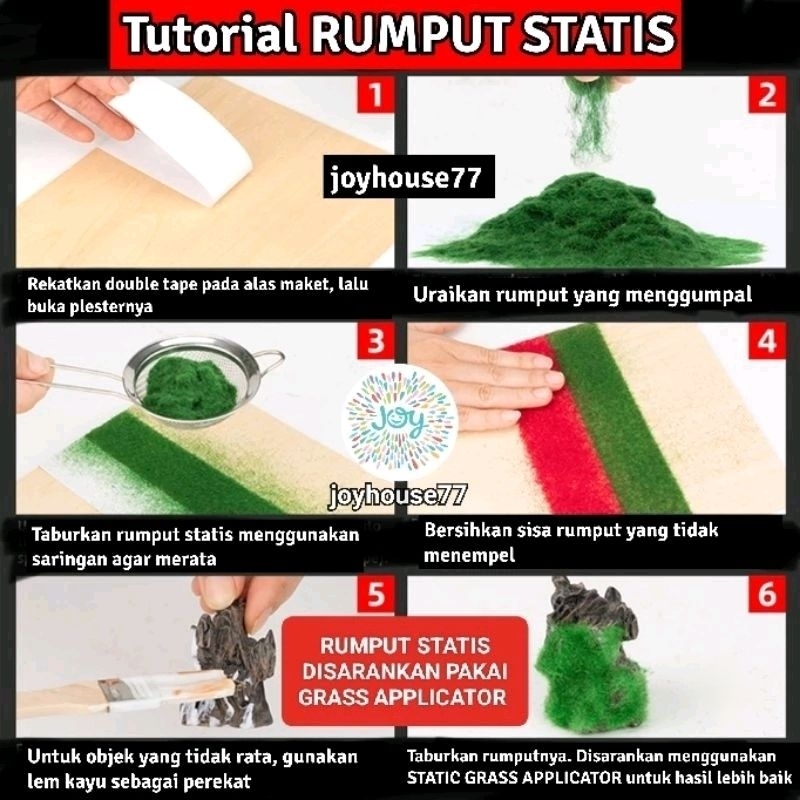 Jual 15gr Rumput Tabur Statis Nylon Bahan Maket Diorama Prakarya DIY ...