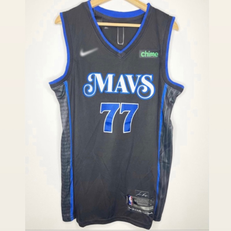 Jual JERSEY BASKET NBA DALLAS MAVERICKS MAVS #77 LUKA DONCIC CITY HITAM ...