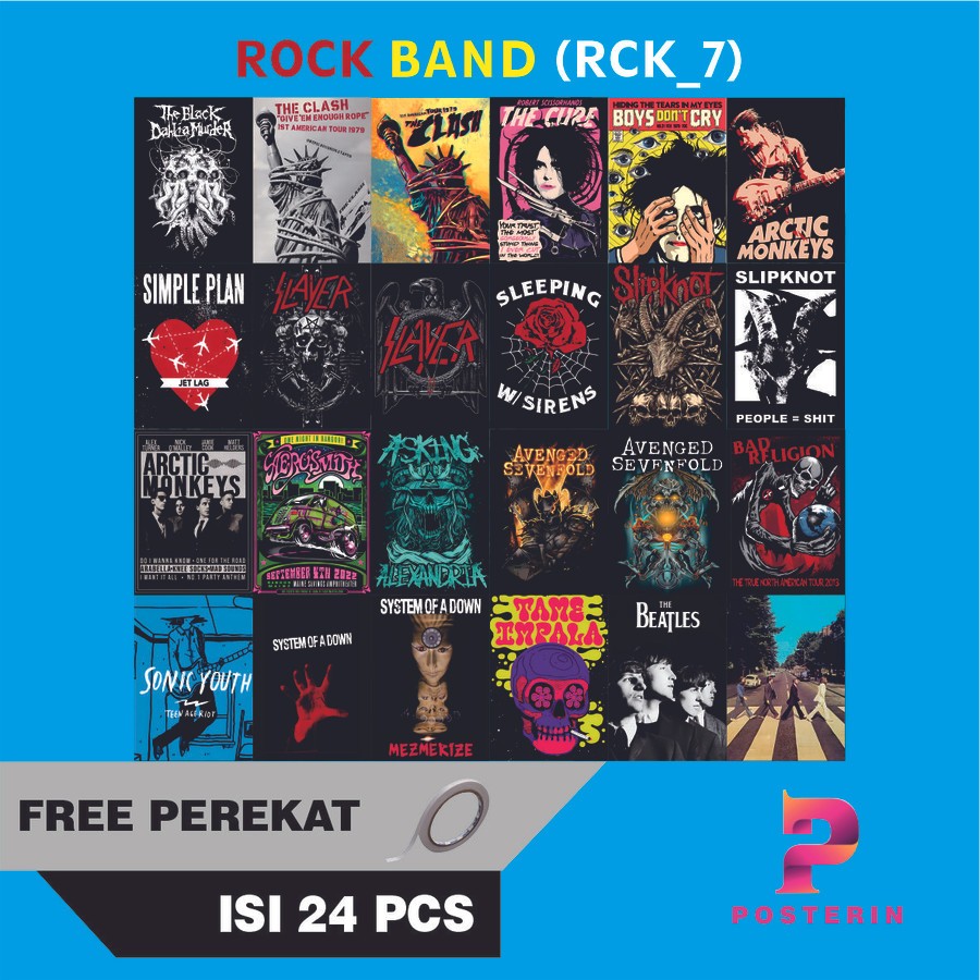 Jual Poster Dinding Aesthetic Vintage Band Rock Kamar Cowok Cewek Isi ...