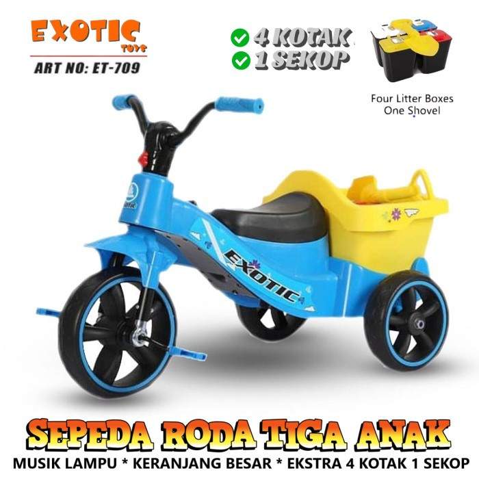 Jual Sepeda Roda Tiga Exotic ET002 IC Music Ban EVA Ethylenevinyl