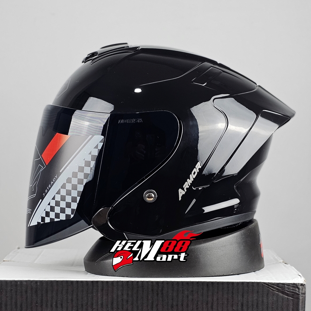 Jual Helm JS ARMOR Leopard dan Solid Helm Viral Budget Pelajar Helm