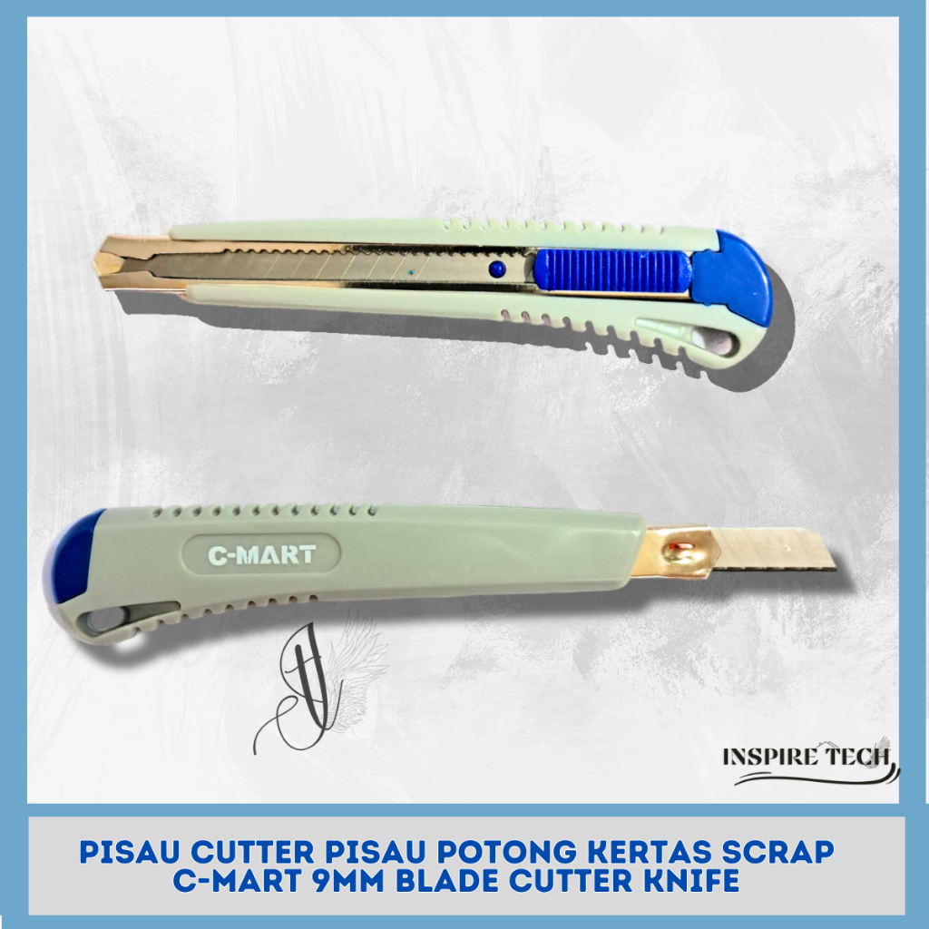 Jual Pisau Cutter Pisau Potong Kertas Scrap C Mart 9mm Blade Cutter