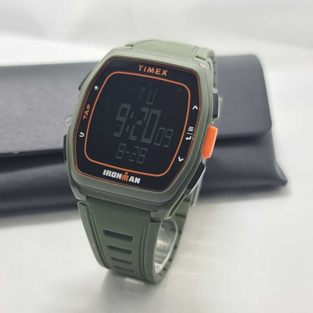 Jam Tangan Pria Timex Ironman-4750 Digital Tali Rubber Body Panjang Tanggal  Hari Aktif Box Exclusive