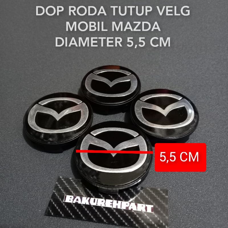 Jual Dop roda tutup velg mobil MAZDA diameter 5,5 cm harga untuk satuan ...