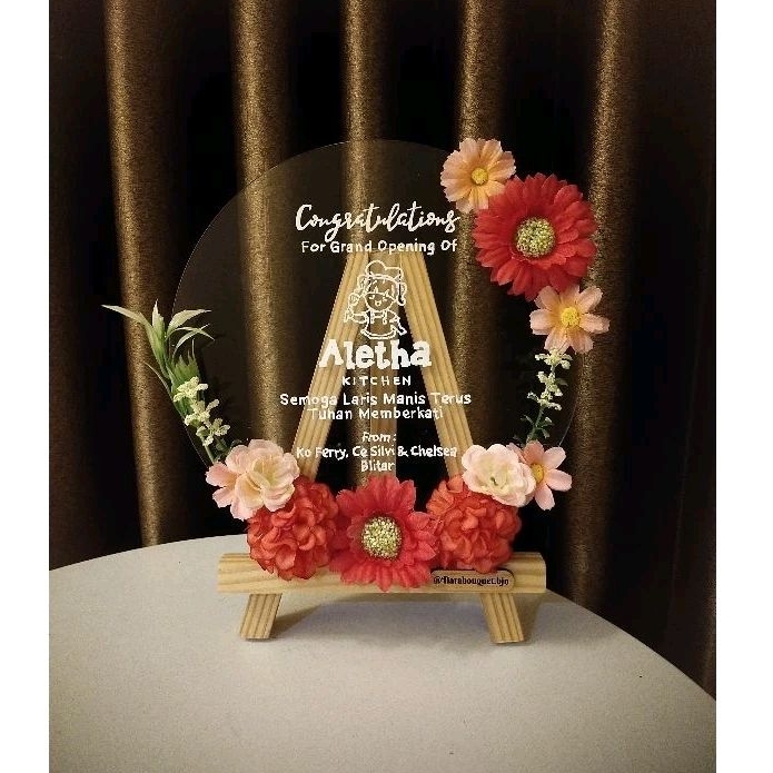 Jual TIARA BOUQUET | kado papan bunga akrilik - papan bunga mini ...