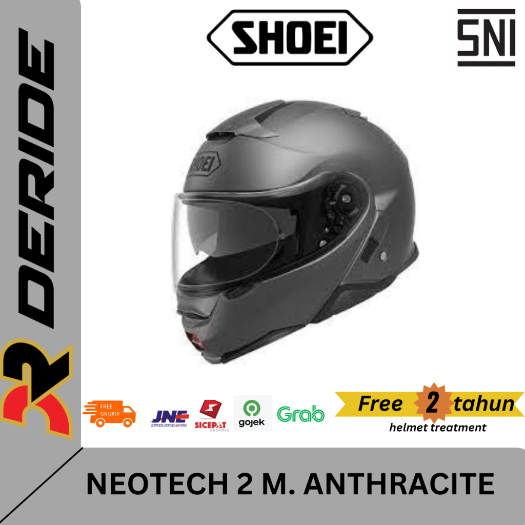 Jual Shoei Neotec Metalic Anthracite Helm Modular Flip Up Double