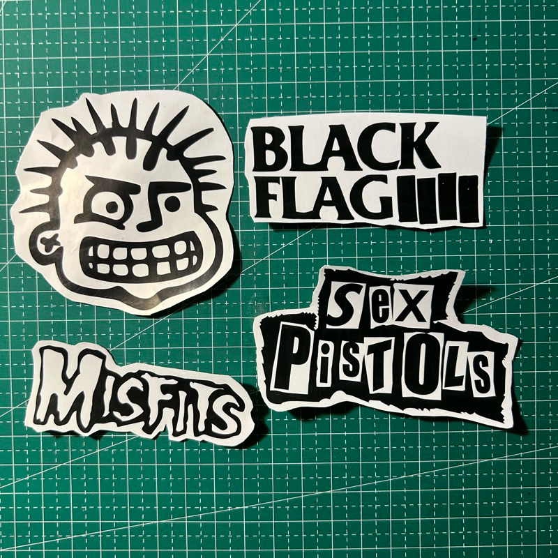 Jual Stiker Besar Band Punk Rock Mxpx Black Flag Misfits Sex Pistols