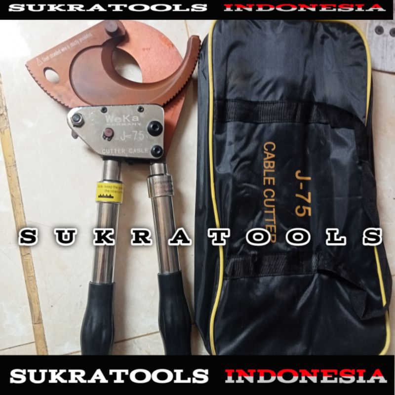 Jual Cable Cutter J-75 Weka Ratchet Alat Tang Gunting Potong Kabel ...