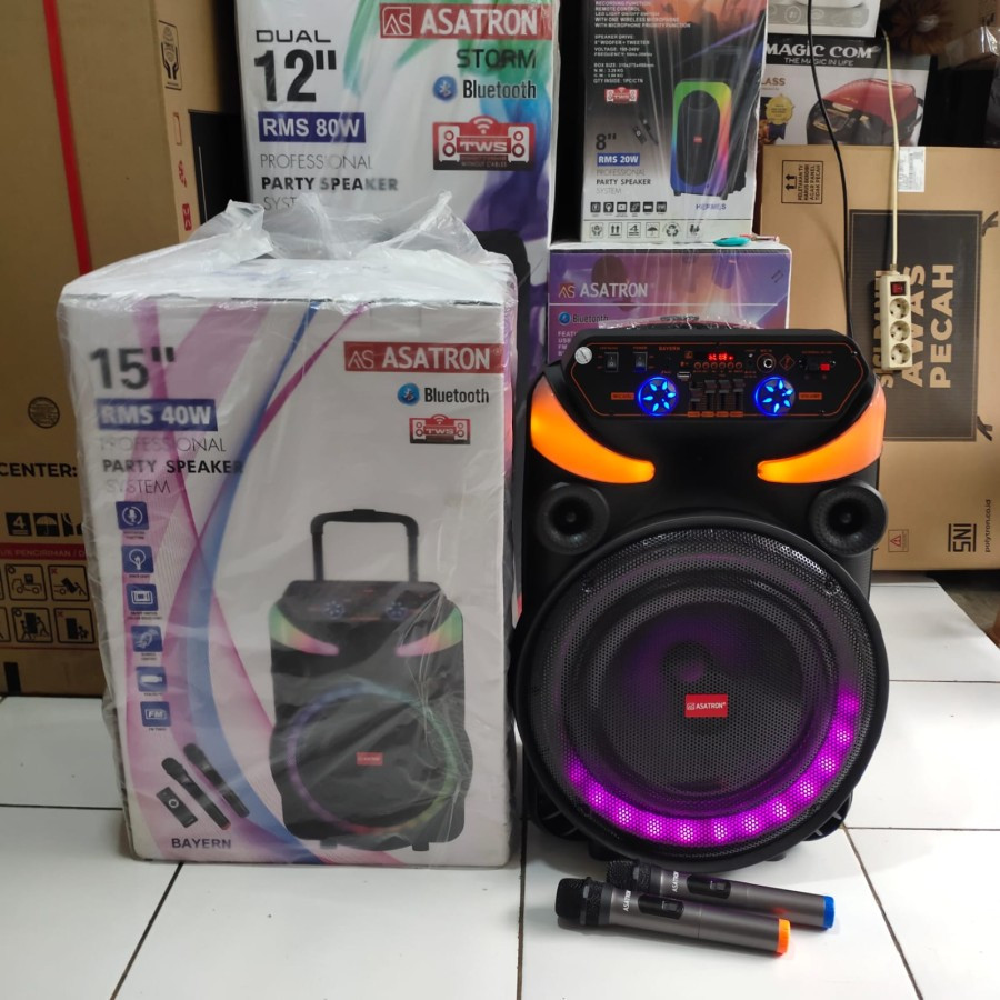 Jual Speaker Portable 15 inch asatron Bayern speaker karaoke 15 inch 2