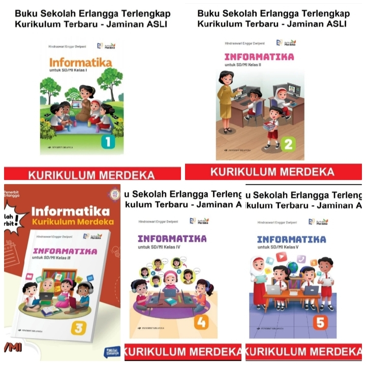 Jual ORI harga satuan buku teks informatika kurikulum merdeka untuk SD ...
