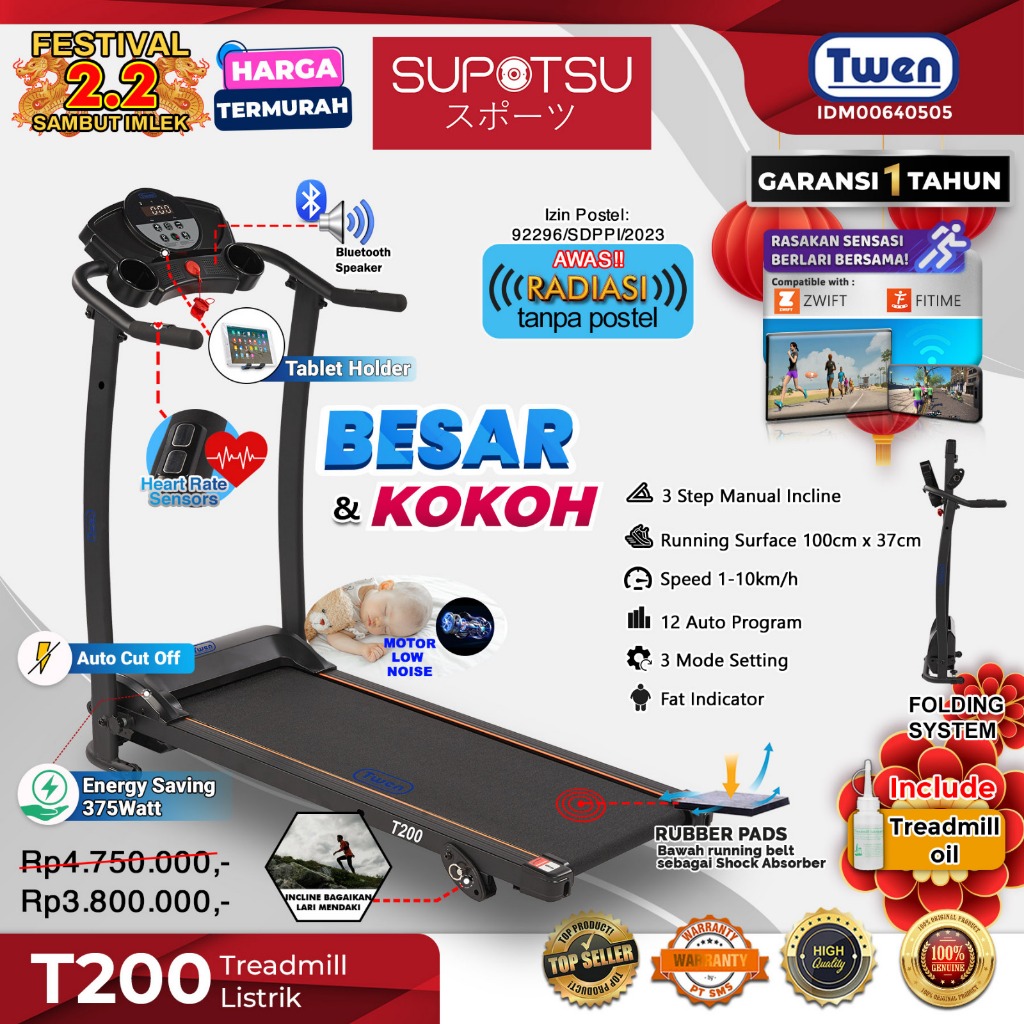 Treadmill reebok online harga