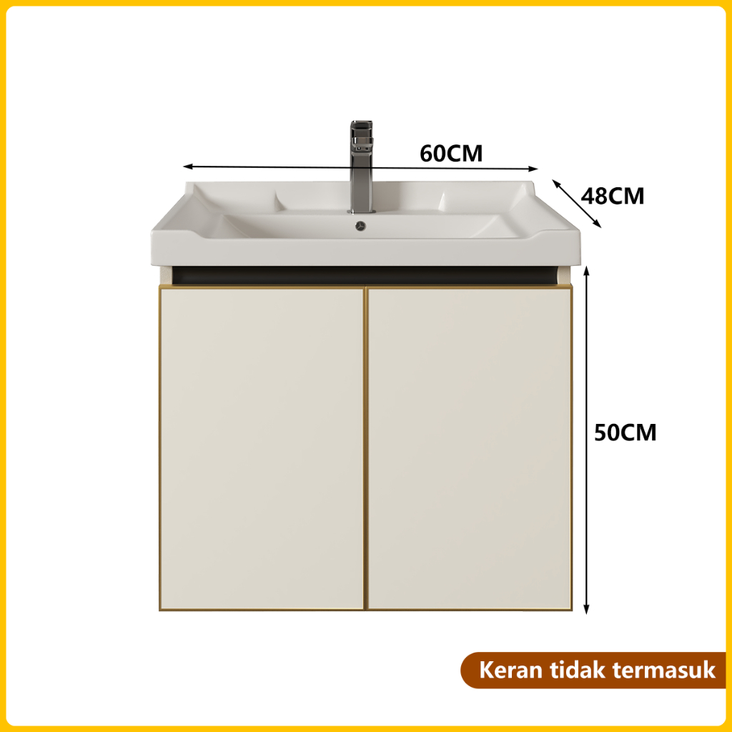 Jual 60cm 80cm | Aluminium Wastafel Kamar Mandi Kabinet Wastafel Kamar