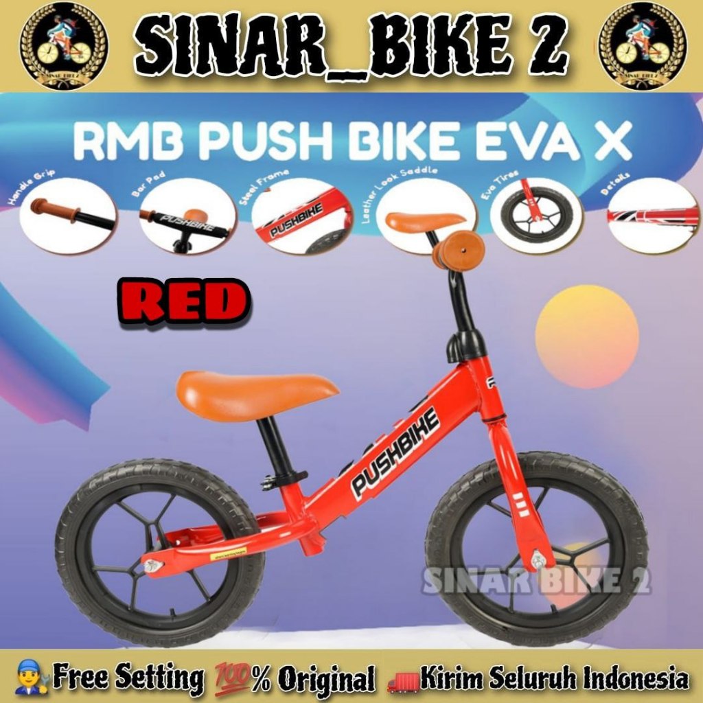 Jual Push Bike / Balance Bike RMB 5RIDER & 5RIDER WAFE Air Ban Karet ...