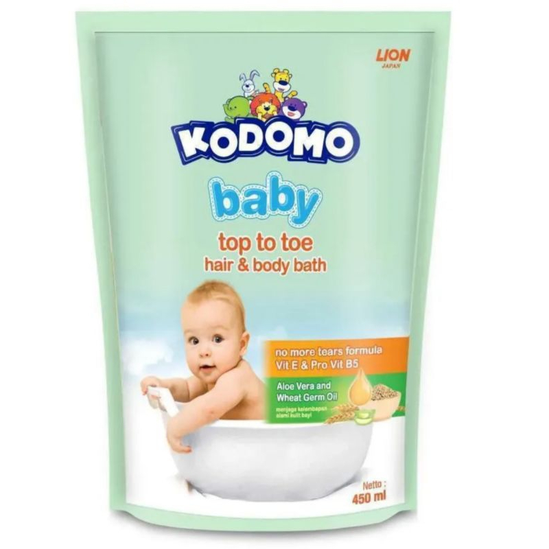 Jual Kodomo body wash Top To Toe hair & body bath Pum 400ml With Anti