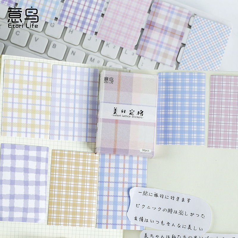 Jual Stiker Persegi / Sweet Lattice Stickers Etori Life 30pcs | Shopee ...