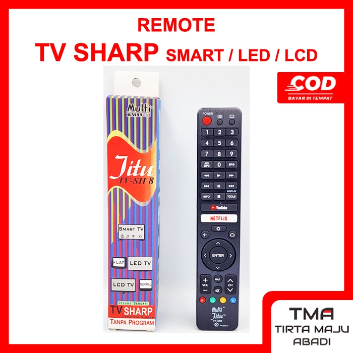 Jual Remote Remot Tv Sharp Smart Led Lcd Tabung Smart Android