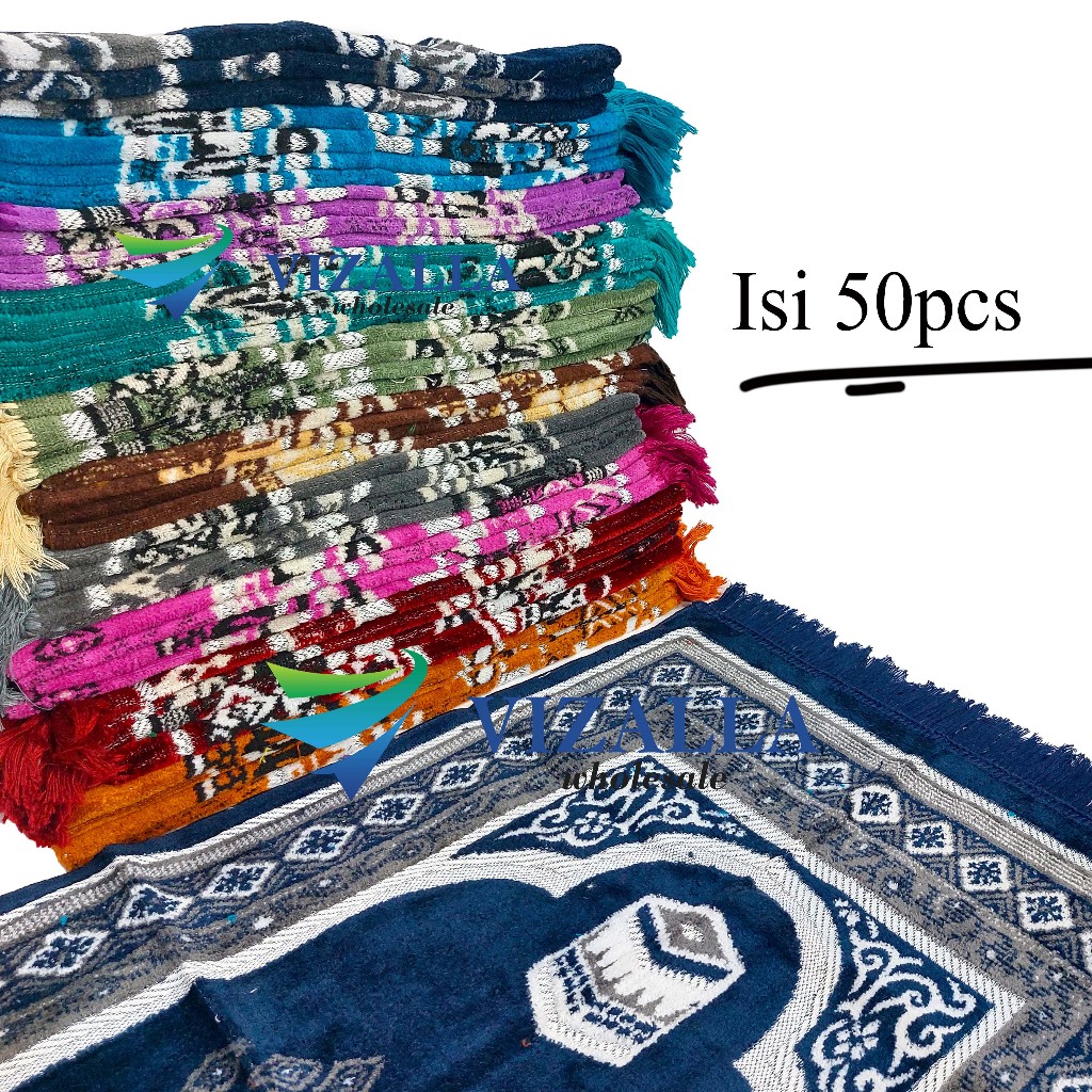 Isi 50pcs Sajadah Beludru Midi Label Turkey 50x105cm/ Gokkusagi/ Souvenir Haji Umroh Tahlilan Pernikahan