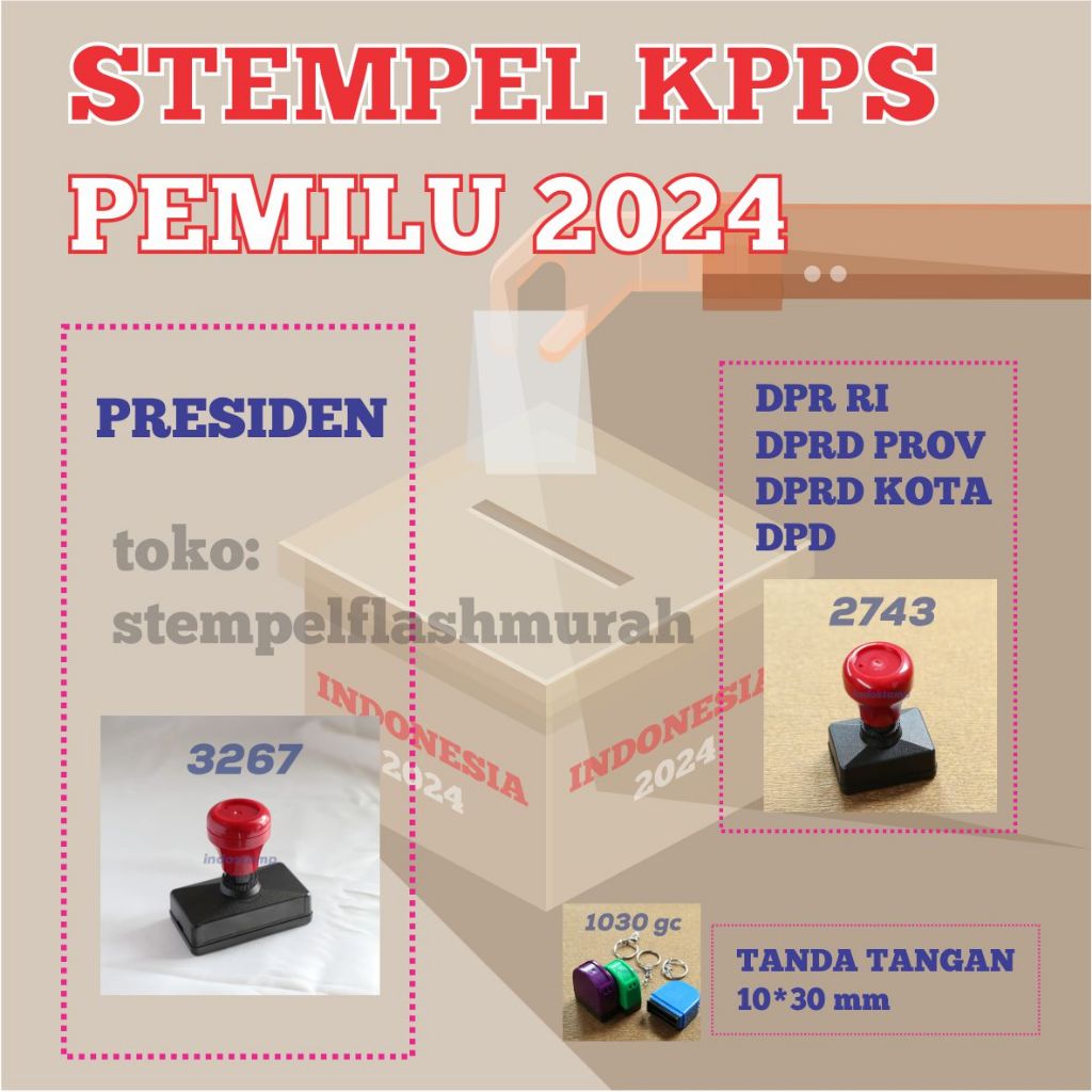 Jual stempel kpps panitia pemilu pemungutan suara tinta otomatis murah ...