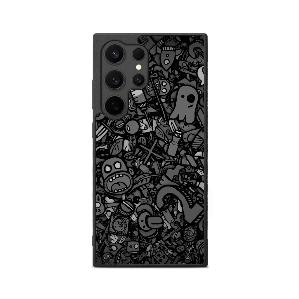 Jual Case Samsung S24 S23 S22 S21 S20 A55 A54 A35 A25 Ultra Plus Pro Fe 5g Doodle Grey Cool 1295