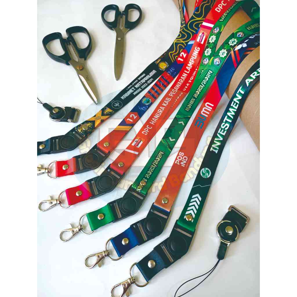 Jual Lanyard Custom Printing Sublim 2 Cm Desain Bebas Bahan Tisutali