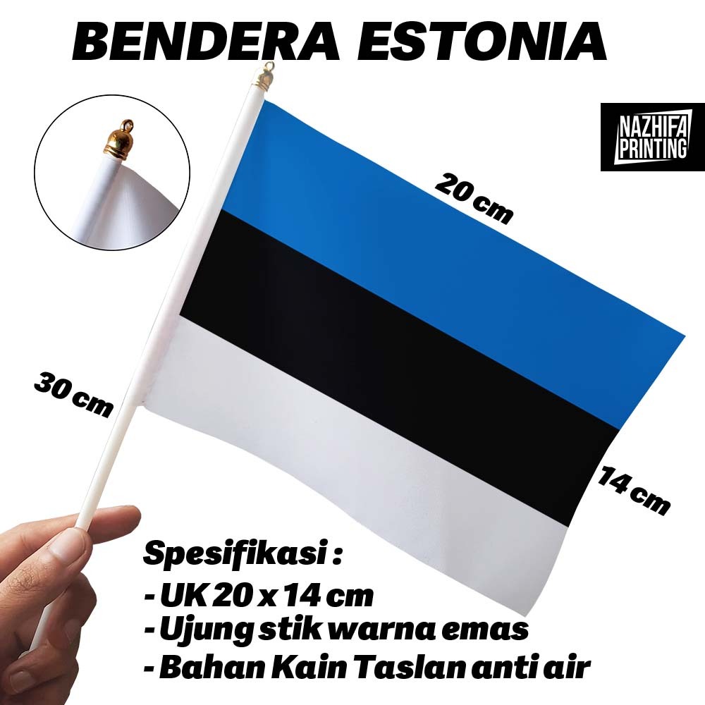 Jual Bendera Tangan Negara Estonia - Bendera Stik Pawai Mini Kecil ...