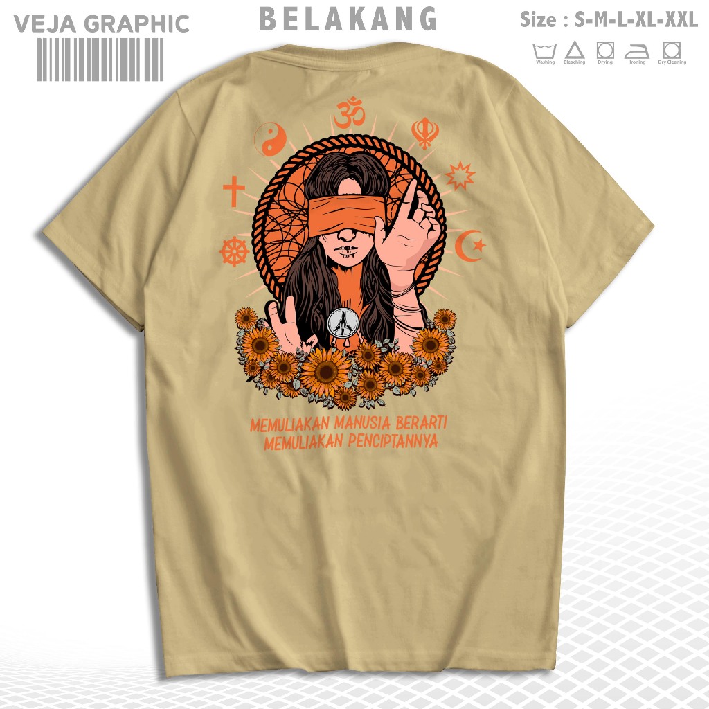 Jual VEJAGRAPHIC Kaos Pluralisme Memuliakan Penciptanya T-Shirt