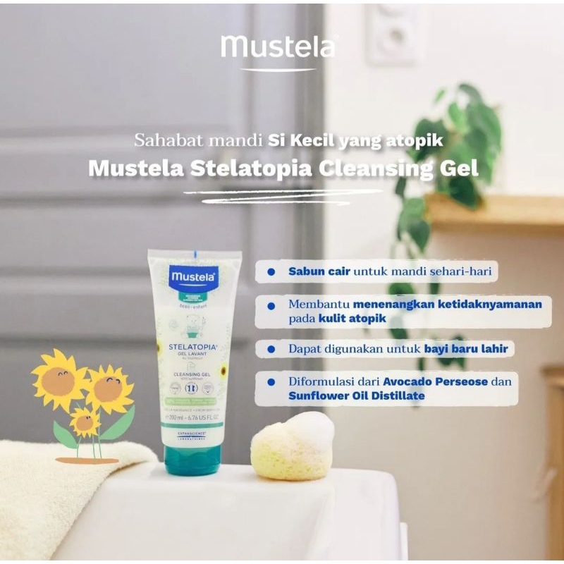 Jual Mustela Stelatopia Cleansing Gel Ml Sabun Mandi Bayi Kulit Atopik Shopee Indonesia