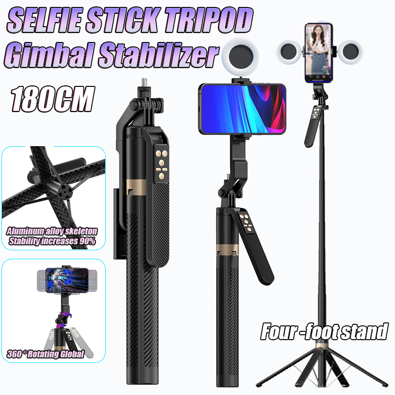 Jual Trbest Bluetooth Tongsis Tripod 4 Leg Stand Remote Tripod Paduan