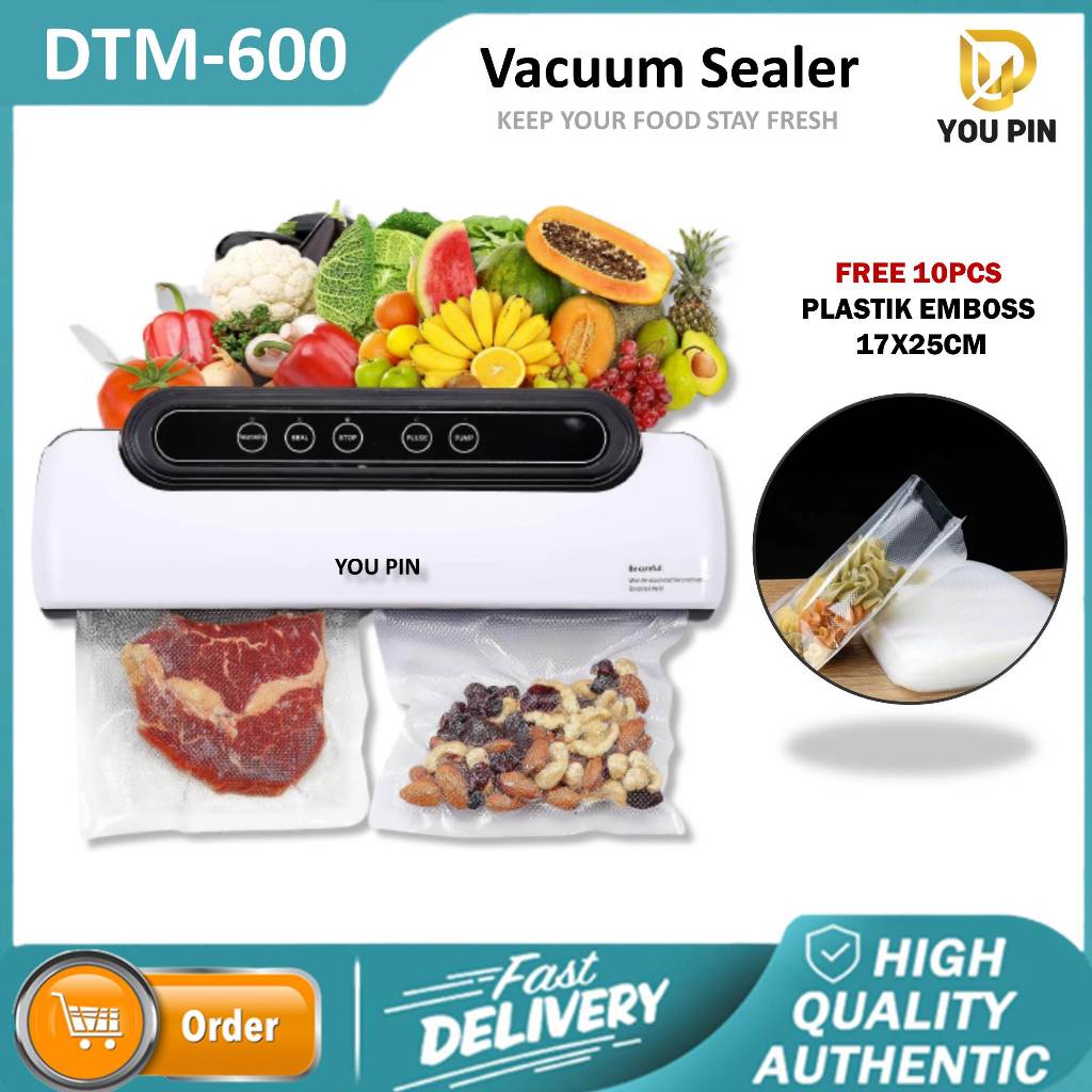 Jual Vacum Sealer Mesin Vakum Plastik Vakum Makanan Basah Dan Kering Multifungsi Dtm