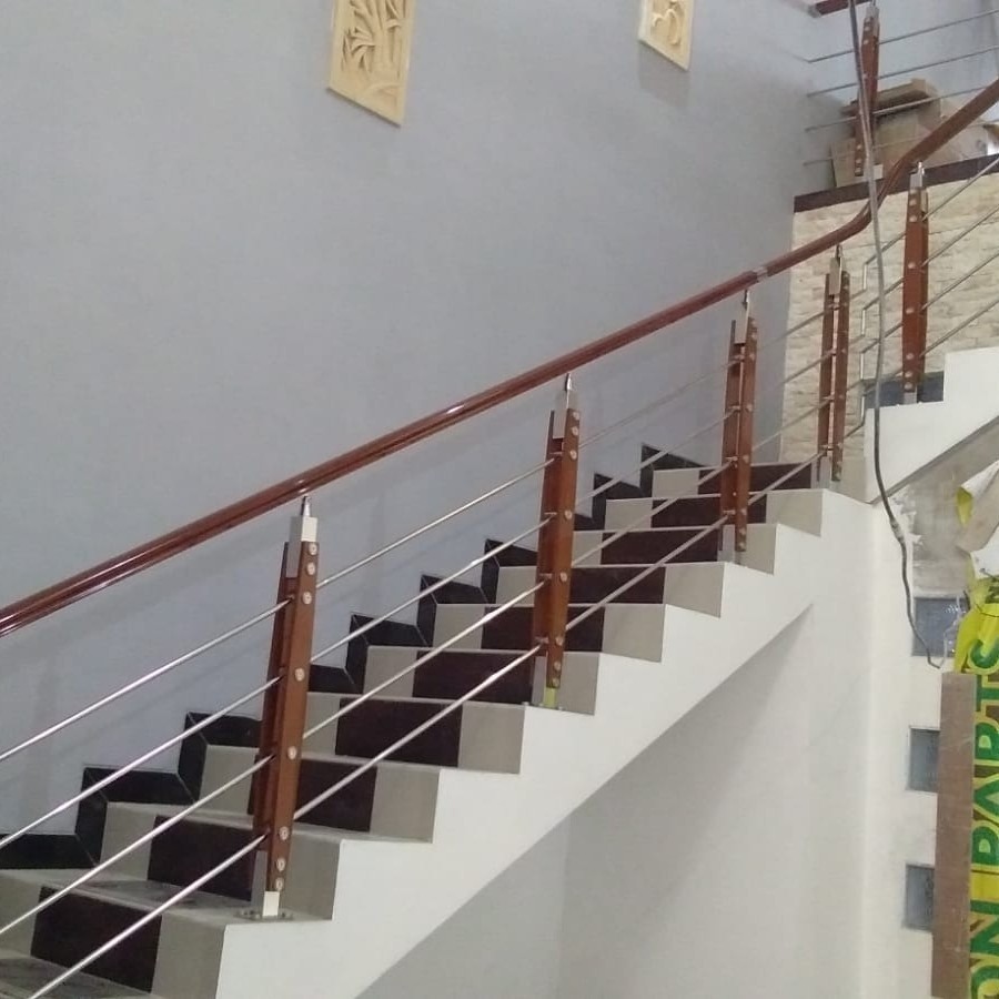 Jual P : 2m Pegangan tangga / hand railing Pvc / warna coklat tua serat ...