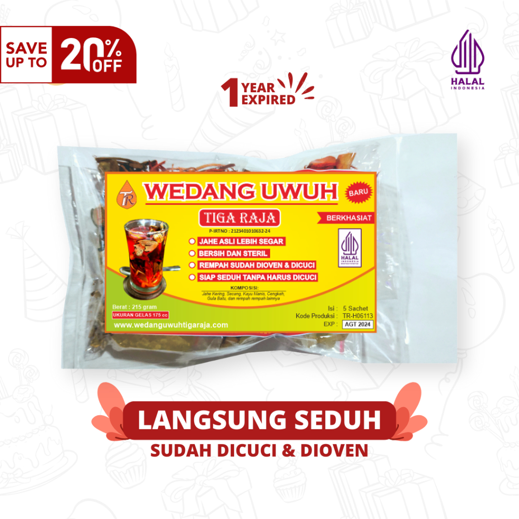 Jual Wedang Uwuh Tiga Raja Original 5 Saset Shopee Indonesia 4481