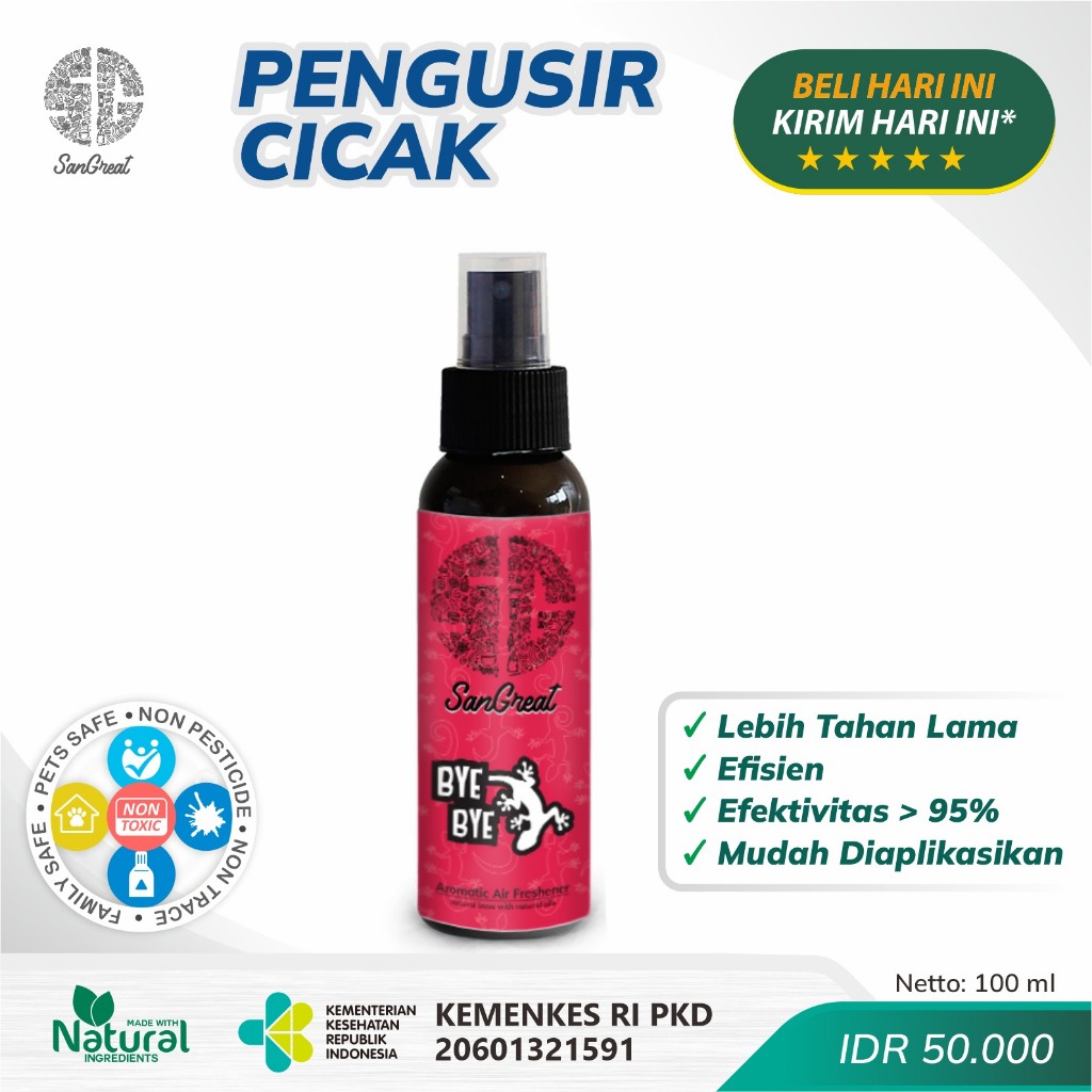 Jual Pengusir Cicak Spray Bye Bye Cicak Spray Ml Repellent