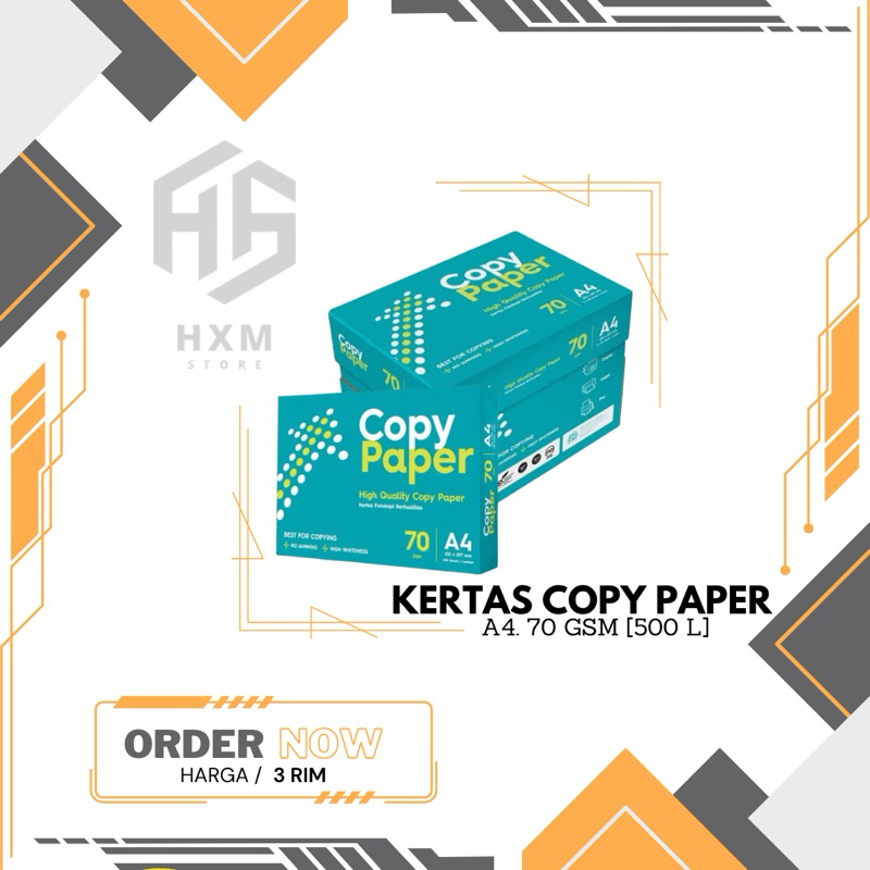 Jual Kertas HVS A4 Copy Paper 70 GSM [3 rim] | Shopee Indonesia