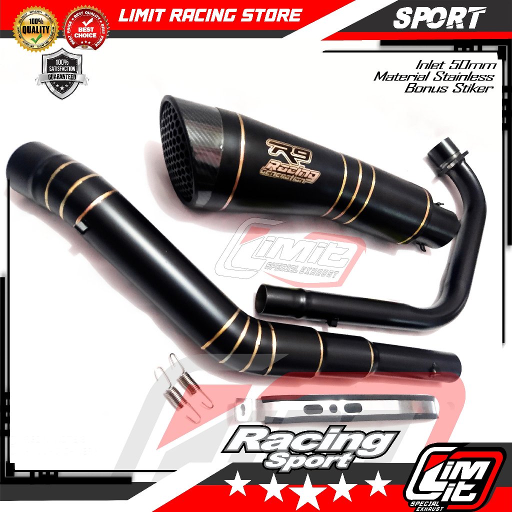 Jual KNALPOT RACING R9 UNTUK VIXION CBR R15 SATRIA FU SONIC SUPRA GTR ...