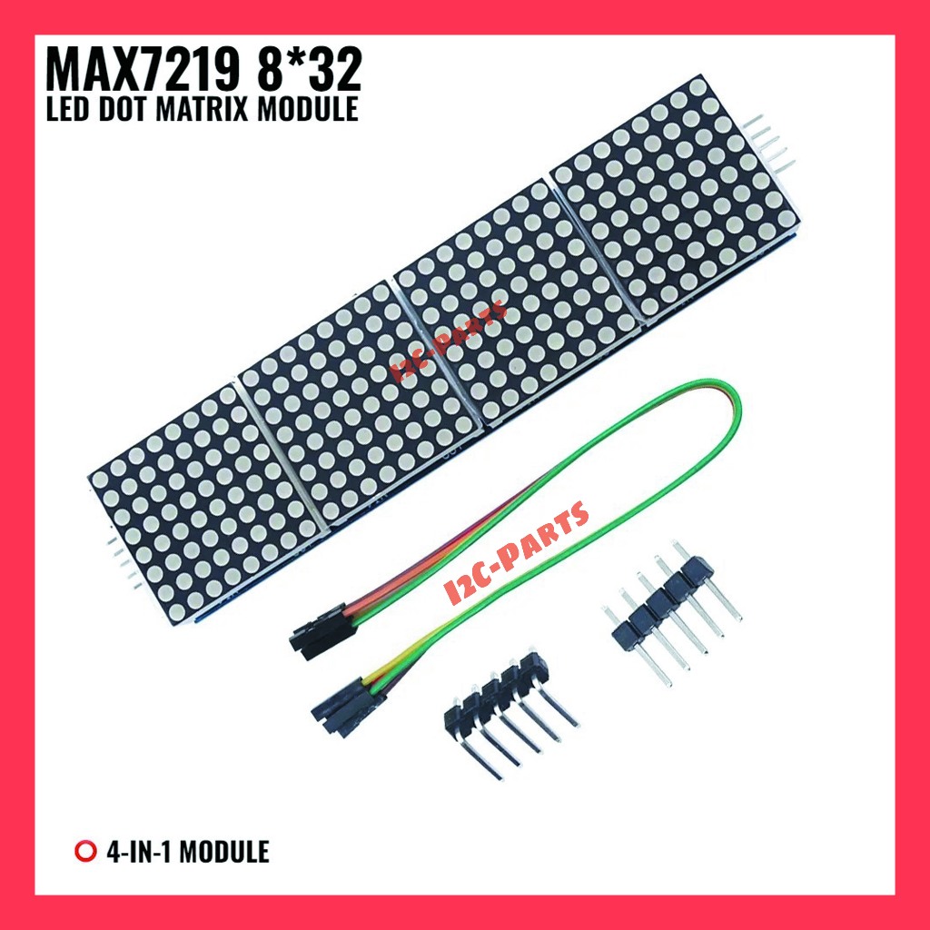 Jual MAX7219 8x32 LED Dot Matrix Display Module MAX 7219 8*32 Running ...